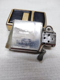 Vtg 1993 Zippo Cigarette Lighter Ultralite Black/Gold Engraved V.W.S. Nice Snap!