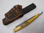 Vtg Antique Finedge Ostiso Straight Razor Original Box New York Nice Scales!