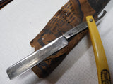 Vtg Antique Finedge Ostiso Straight Razor Original Box New York Nice Scales!