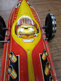 Vtg 1930's Marx Wind Up Tin Toy Lithograph Boat Tail Racer Car #12 Working