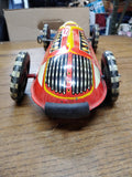 Vtg 1930's Marx Wind Up Tin Toy Lithograph Boat Tail Racer Car #12 Working