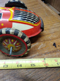Vtg 1930's Marx Wind Up Tin Toy Lithograph Boat Tail Racer Car #12 Working