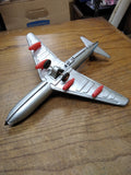 Vtg HAJI Pan American Tin Toy Clipper Jet Working Friction Motor Airplane Japan