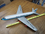 Vtg HAJI Pan American Tin Toy Clipper Jet Working Friction Motor Airplane Japan