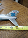 Vtg HAJI Pan American Tin Toy Clipper Jet Working Friction Motor Airplane Japan