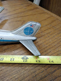 Vtg HAJI Pan American Tin Toy Clipper Jet Working Friction Motor Airplane Japan
