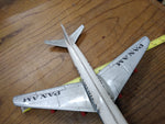 Vtg HAJI Pan American Tin Toy Clipper Jet Working Friction Motor Airplane Japan