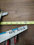 Vtg 1960s Made In Japan Pan American Tin Toy Jet Working Friction Motor Airplane