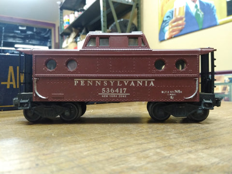 Vtg Lionel Pennsylvania 536417 New York Zone Port Hole Caboose Railroad Train