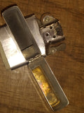 Vtg 1970 ll ll Raw Brass Zippo Cigarette lighter Unique Parts Repair Lot
