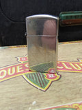 Vtg 1965 ZIPPO Slim Cigarette Lighter Etched Diagonal Lines Flowers Striped Back