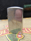 Vtg 1965 ZIPPO Slim Cigarette Lighter Etched Diagonal Lines Flowers Striped Back