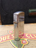 Vtg 1965 ZIPPO Slim Cigarette Lighter Etched Diagonal Lines Flowers Striped Back