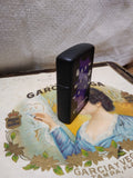Vtg Unfired Zippo 1995 CAMEL Purple Guitar Neck Musical Note Black Matte Lighter