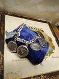 Vtg Stirling Silver Buick Sales Award 5 Charm Bracelet Hawaii Ft Lauderdale