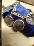 Vtg Stirling Silver Buick Sales Award 5 Charm Bracelet Hawaii Ft Lauderdale