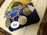 Vtg Stirling Silver Buick Sales Award 5 Charm Bracelet Hawaii Ft Lauderdale