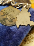 Vtg Stirling Silver Buick Sales Award 5 Charm Bracelet Hawaii Ft Lauderdale