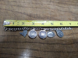 Vtg Stirling Silver Buick Sales Award 5 Charm Bracelet Hawaii Ft Lauderdale