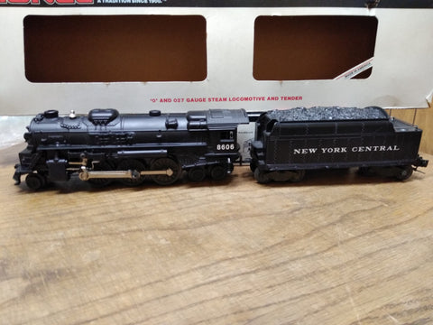 Vtg Lionel New York Central 2-6-4 Steam Locomotive and Tender 6-18606  Box Train