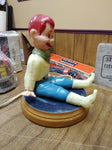 Vtg 1950’s Howdy Doody Night Light Electric Table Lamp Wooden Base Bob Smith