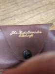 Vtg Clip On Sun Glasses Glass Lens Gold Frame 1950's-1960's Leather Case