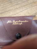 Vtg Clip On Sun Glasses Glass Lens Gold Frame 1950's-1960's Leather Case
