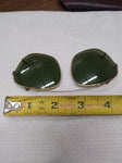 Vtg Clip On Sun Glasses Glass Lens Gold Frame 1950's-1960's Leather Case