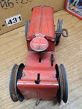 Vtg Marx Toys Pressed Steel Wind Up Tractor Bull Dozer Original Paint Runs!