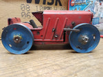 Vtg Marx Toys Pressed Steel Wind Up Tractor Bull Dozer Original Paint Runs!
