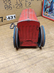 Vtg Marx Toys Pressed Steel Wind Up Tractor Bull Dozer Original Paint Runs!
