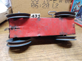 Vtg Marx Toys Pressed Steel Wind Up Tractor Bull Dozer Original Paint Runs!