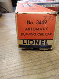 Vtg Lionel # 3469 Operating Automatic Dumping Ore Coal Dump Car Ori Box Train