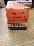 Vtg Lionel # 3469 Operating Automatic Dumping Ore Coal Dump Car Ori Box Train