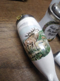 Vtg Porcelain Ceramic Hand Painted Smoking Pipe, Bowls
