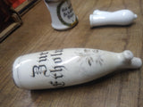 Vtg Porcelain Ceramic Hand Painted Smoking Pipe, Bowls