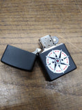 Vtg Unfired 1997 Zippo Black Matte Marlboro Compass Cigarette Lighter