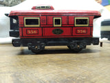 Vtg Marx O Gauge New York Central Wind Up Locomotive Tender Caboose Metal Train
