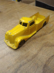 Vtg Tootsietoy Yellow Pickup Truck Cast Iron Pressed Metal Die Cast White Tires