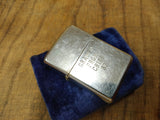 Vtg 1967 Zippo Cigarette Lighter "Grandpa From Criss" Brushed Chrome Great Shape