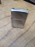 Vtg 1967 Zippo Cigarette Lighter "Grandpa From Criss" Brushed Chrome Great Shape