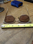 Vtg Women's Art Craft 12K Gold Filled Aluminum Frame Cats Eye Glasses 1950s