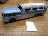 Vtg 1960's 7" Tootsie Toy Greyhound Scenic Cruiser Metal Die Cast Steel Bus #1