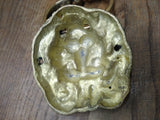 Vtg Heavy Solid Cast Brass Figural Lions Head Door Knocker Architectural 7" x 4