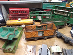 Vtg HUGE American Flyer Train Car Parts Lot Pre War Freight Tanker Caboose Truck