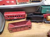 Vtg HUGE American Flyer Train Car Parts Lot Pre War Freight Tanker Caboose Truck