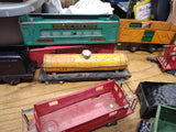 Vtg HUGE American Flyer Train Car Parts Lot Pre War Freight Tanker Caboose Truck