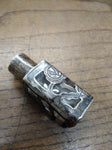 VTG Hecho Mexico Sterling Silver 925 Mini Glass Perfume Bottle Nice!