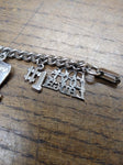 Vtg 925 Sterling Silver 8 Charm Bracelet 7" Diploma Live Love Laugh #1 Bible