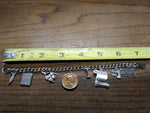 Vtg 925 Sterling Silver 8 Charm Bracelet 7" Diploma Live Love Laugh #1 Bible